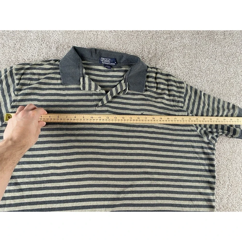 Polo Ralph Lauren Green Striped Polo Mens 2XB Preppy Soft Cotton Pony Casual